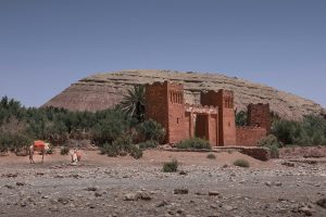 Old earthen kasbah in the south of Morocco
