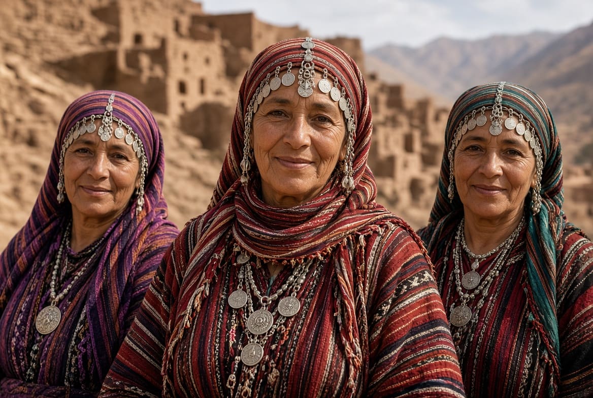 Amazigh Berber village in the High Atlas Mountains of Morocco