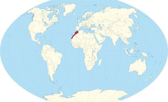 Where is Morocco on the map of Africa: the northwest corner facing Spain across the Strait of Gibraltar