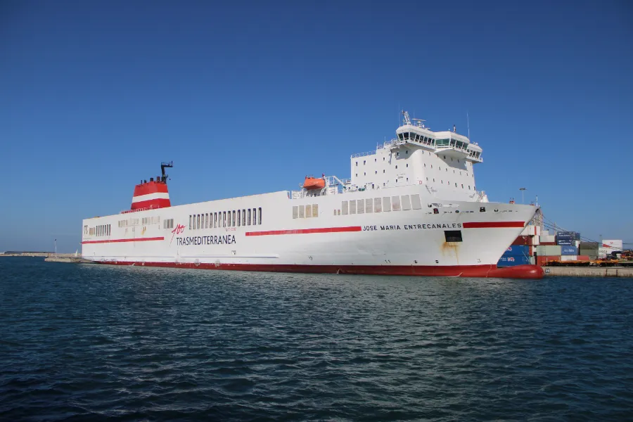 Ferry crossing from Spain to Morocco